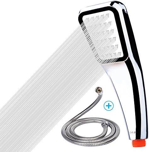Shower Head with long Hose - High Pressure 300 hole Chrome Face Handheld - Officially Independently Tested to Meet Strict US Quality & Performance Standards - for the Ultimate Shower Experience