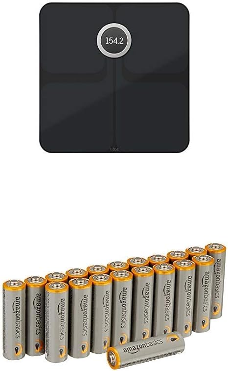 Fitbit Unisex Aria 2 Smart Scale Black Onesize With Amazon Basics Batteries Amazon Co Uk Sports Outdoors
