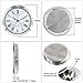 Hicarer 2-1/8 Inch (55 mm) Quartz Clock Fit-up/Insert, Fit Diameter 1.97 Inch (50 mm) Hole, Zinc-Alloy Metal Case, Roman Numeral (Silver)