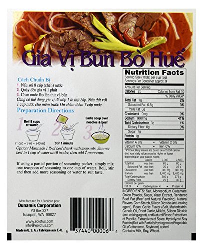 Essence of Lotus Instant Pho Broth For Vietnamese Noodle Soup (Spicy Beef Pho Mix, Single Packet)