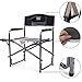 Timber Ridge Directors Chair with Side Table Aluminum Frame Portable Lightweight Folding Camp Chair for Outdoor Camping, Patio, Lawn, Garden, Support 300lbs