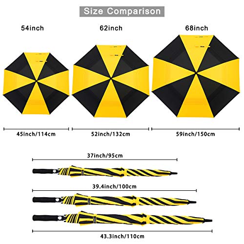image for G4Free 62 Inch Automatic Open Golf Long Umbrella Extra Large Oversize 