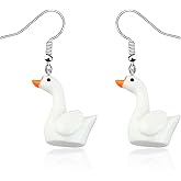 CENWA Funny Goose Earrings Goose Game Lover Gift Animal Dangle Earrings Gift for Goose Lover