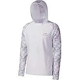 BASSDASH Men’s UPF 50 Performance Fishing Shirt Cooling Hoodie Camo Long Sleeve FS17M