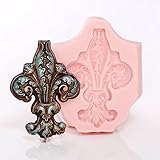 Silicone Mold French Lily Scroll Work Food Safe Fondant, Resin, Polymer Clay, Craft, Jewelry Food Mold.