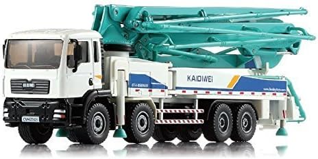 Mini Butterball 1/55 Scale Diecast Car Model Concrete Pump Truck Metal Car Toy children Education Toy Gift White+Blue by Mini Butterball