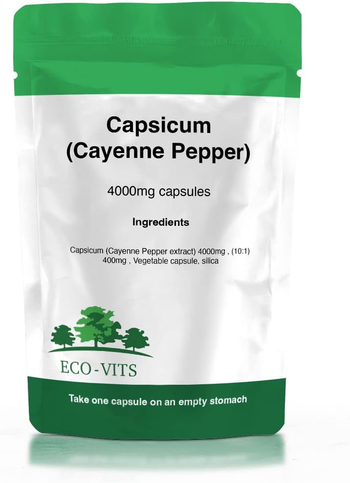ECO-VITS Cayenne Pepper 4000MG - 60 Caps - Metabolic Booster