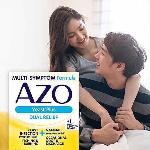 AZO Yeast Plus Dual Relief Tablets, Yeast Infection And Vaginal Symptom Relief, Relieves Vaginal