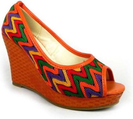 orange ladies shoes uk
