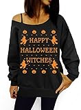 Happy Halloween Witches Slouchy Sweatshirt