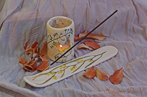Candle Holder and Incense Holder Set - Nature Style