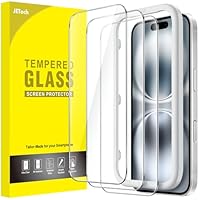 JETech Screen Protector for iPhone 16 6.1-Inch, Tempered Glass Film with Easy Installation Tool, Case-Friendly, HD Clear, 3-Pack