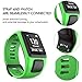 NotoCity Compatible with Tomtom Watch Band Silicone Watch Strap Replacement for Spark/Spark 3/Golfer 2/Adventurer/Runner 2/3 Smartwatch(Green)