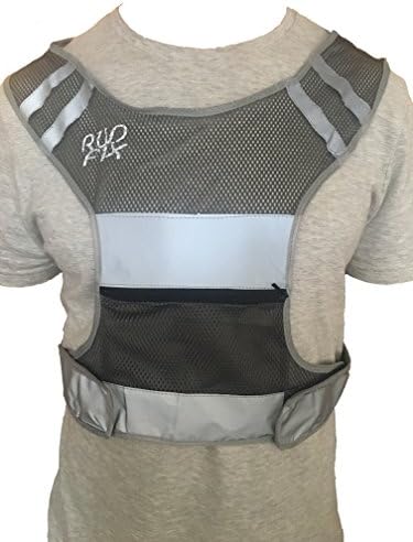 Reflective Running Vest with Phone Pocket for Night Time Running, Cycling, Walking and Dog Walking (Gray, Large): PERFECT last minute Christmas / Holiday gift for the runner / athlete on your list