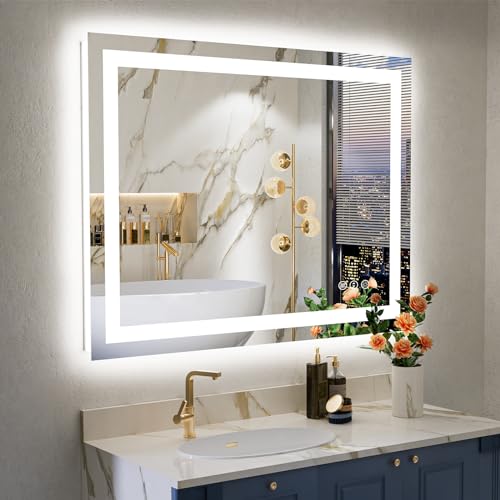 YEELAIT LED Bathroom Mirror 28x36 Inch Dimmable Anti-Fog