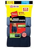 Hanes mens TAGLESS Boxer Briefs with ComfortSoft Waistband 6-Pack (7460Z6)