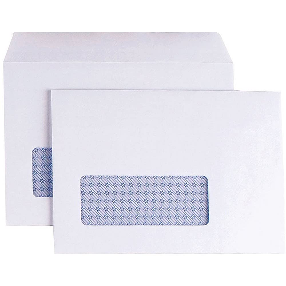 Q-Connect KF3410 Envelope C6 Low Window 90gsm Self-Seal (Pack of 1000) - White