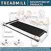 LONTEK-Treadmill-Electric-for-Home-Foldable-Walking-Machines-Treadmills-with-12-Pragrams-LED-Display-Adjustable-Speed-Folding-walking-treadmill-for-Home-and-Office UMAY LONTEK Under Desk Treadmill with Foldable Wheels, Portable Walking Jogging Pad Flat Slim Treadmill with Remote…