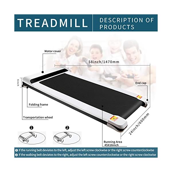 LONTEK-Treadmill-Electric-for-Home-Foldable-Walking-Machines-Treadmills-with-12-Pragrams-LED-Display-Adjustable-Speed-Folding-walking-treadmill-for-Home-and-Office UMAY LONTEK Under Desk Treadmill with Foldable Wheels, Portable Walking Jogging Pad Flat Slim Treadmill with Remote…