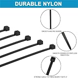 SECALIFE 200x Black Cable Ties 100mm x 2.5mm 4 Inch Nylon Zip Tie Wraps view 5