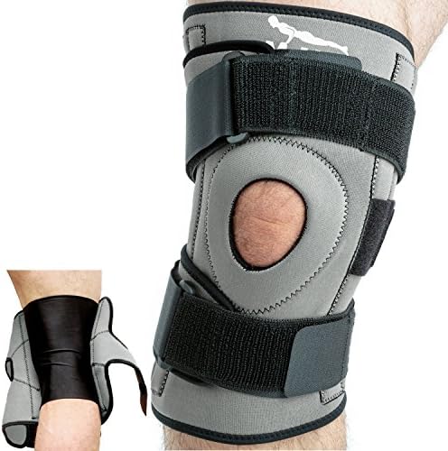 Mava Knee Brace for Joint Pain &amp; Arthritis Relief – Meniscus, ACL, Tendonitis Support - Open Patella Stabilizer with Compression Knee Sleeve &amp; Adjustable Strapping (Grey, Medium)