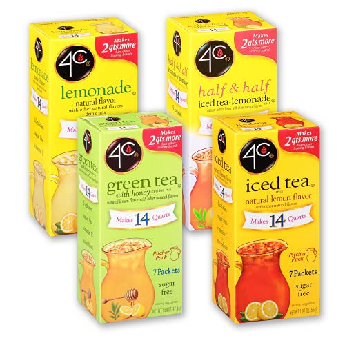 4C Powder Drink Mix, Sugar Free Pitcher Packs, Refreshing Water