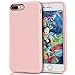 MILPROX Silicone Case, Pretty Series Liquid Silicone Gel Rubber, Shockproof Case with Microfiber Cloth Lining Cushion Compatible with iPhone 7 Plus/8 Plus - Pink