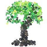 Trasfit 580 Pieces Buttons Craft Resin Button, 2 and 4 Holes, Assorted Sizes, Green-Brown Series