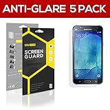 SOJITEK Samsung Galaxy J7 Premium Anti-Glare Anti-fingerprint Matte Screen Protector [5 Pack] - Lifetime Replacements Warranty + Retail Packaging