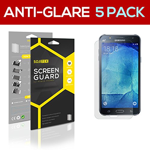 SOJITEK Samsung Galaxy J7 Premium Anti-Glare Anti-fingerprint Matte Screen Protector [5 Pack] - Lifetime Replacements Warranty + Retail Packaging