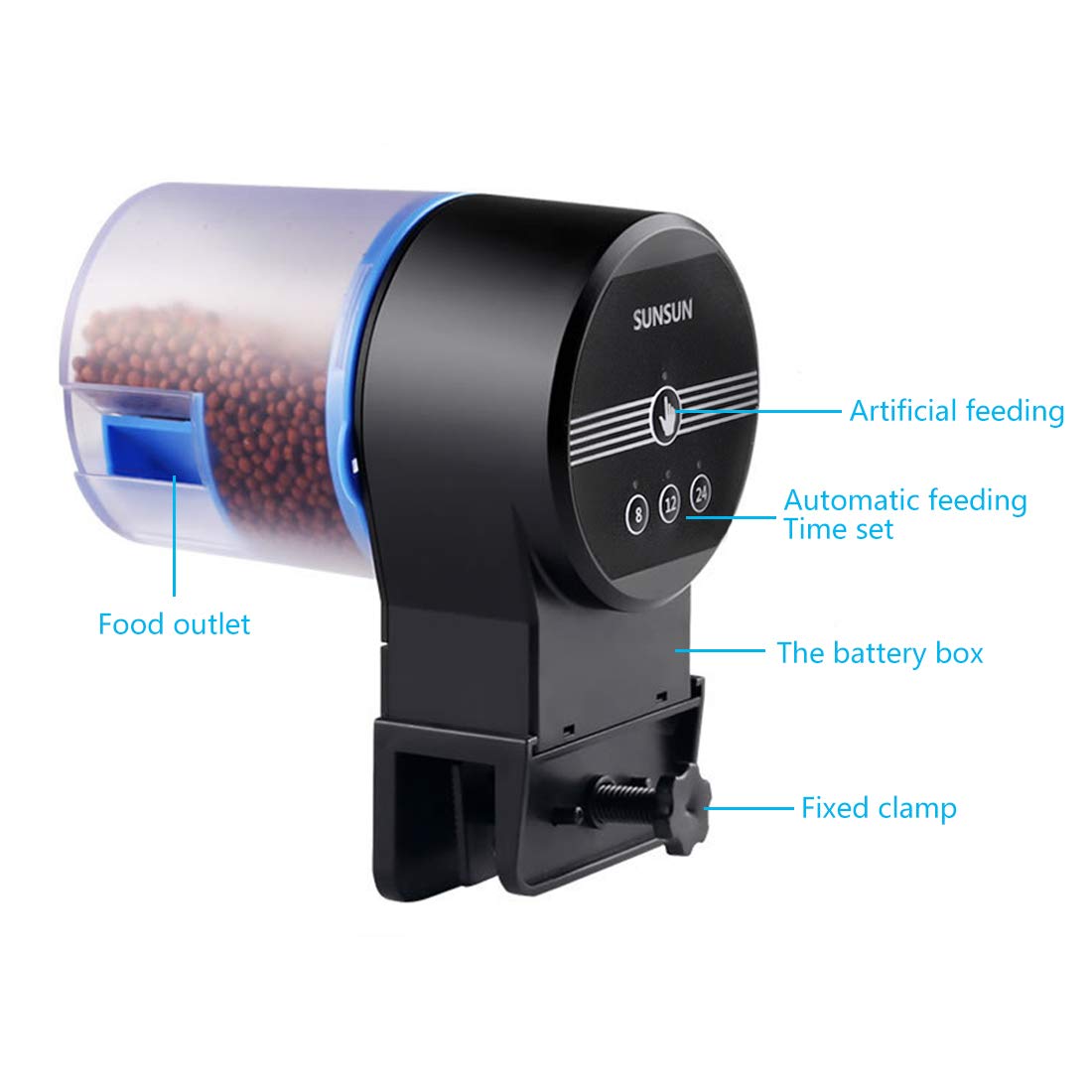 Pinmu Automatic Fish Feeder Aquarium Tank Timer Feeder Vacation Auto