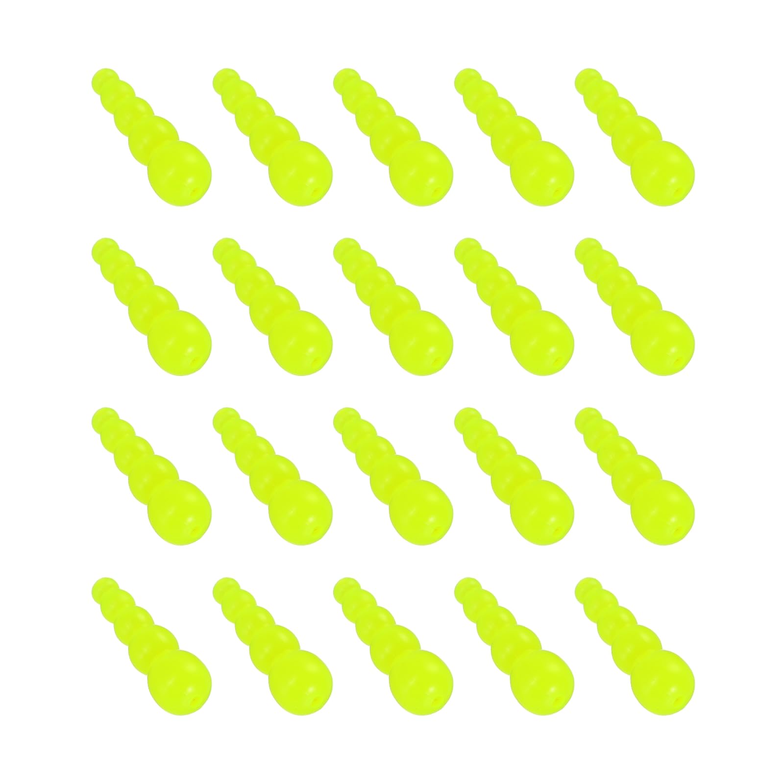 PATIKIL Stacked Fishing Beads, 70 Pack Plastic Fishing Bead Lure Tackle Inline Making Supplies for Saltwater Freshwater, Yellow