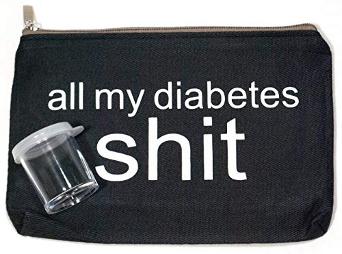 All My Diabetes Stuff Small Supplies Carrying Case Bag (approx. 4.75in x 7in)