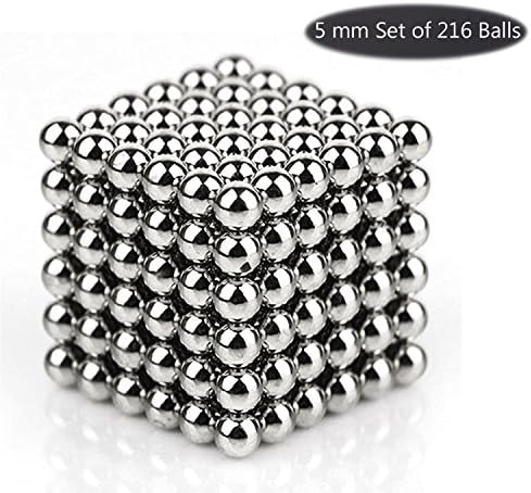 Puna Magnetic Ball Sculpture Desk Toy for Intelligence Development and Stress Relief （5 mm Set of 216 Balls）