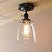 Pathson Ceiling Lighting with Clear Glass Shade, Loft Vintage Flush Mount Wall Sconce, Antique Industrial Home Wall Light Fixtures