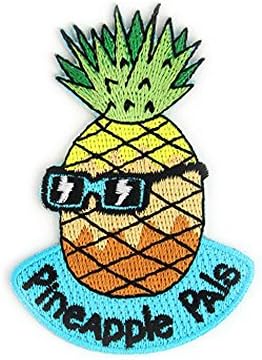 Embroidered Sew or Iron-on Backing Patch Yoga Space Explorer Time Traveler Camp Galaxy Planet Bear Bike Camera (Pineapple Pals)
