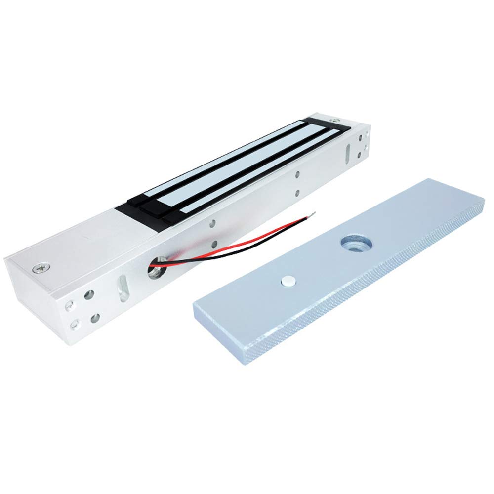 AMAO Waterproof Electric Magnetic Lock 280kg 600LBs Alluminum Single Door DC 12V NC Electromagnetic Lock Access Control System Fail-Safe Electromagnet Lock Outdoor and Indoor