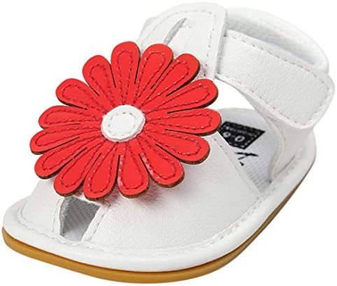 Huhua Sandals For Girls, Toddler Kids Baby Girls Sandals Slippers Mesh Loafer PU Leather Buckle Pricness Summer Single Shoes For Girls 0-24 Months