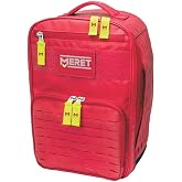 MERET V.E.R.S.A.&trade; PRO X EMS Backpack (Red) &ndash; Modular ALS BLS Trauma Bag with Durable Material, Laser Cut MOLLE, Padded Harness System