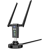 WiFi Adapter 1750mbps,QGOO Wireless USB Adapter Dual Band 2.42GHz/450Mbps 5.8GHz/1300Mbps High Gain 5dBi Antennas USB 3.0 Wir