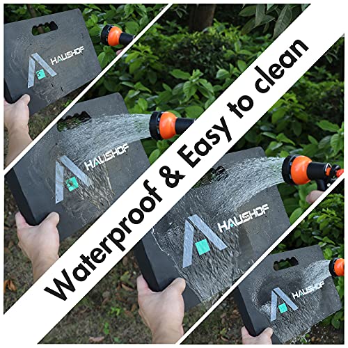 HAUSHOF Thick Kneeling Pad, Garden Kneeling Cushion for Gardening, Comfortable Memory EVA Foam Mat for Work, Planting, Yard Work, Prayer, Yoga, Mechanic, Baby Bath,17 x 11 x 1.5 Inch, Black