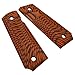 Cool Hand 1911 Full Size Slim Grips, Free Screws included, Orange/Black G10, 3/16 Thin, Big Scoop, Ambi Safety Cut, Sunburst Texture, Brand, H1S-J6B-34