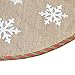 Awtlife Burlap Snowflake Christmas Tree Skirt 30