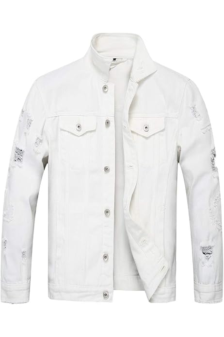 Only Faith Men's White Jeans Vest 
