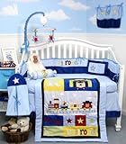 Railroad Train Baby Boy Crib Nursery Bedding Set 