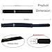 IVAPPON Hook Loop Sport Watch Strap 18mm 20mm Nylon Straps Black Blue Fastening Watchband (20mm, Black(Silver Stainless Steel Buckle))