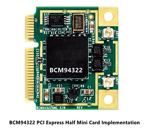 DW1510 AGN BCM94322 Half Dual-band N Pci-e Wirless WLAN Card 802.11a/g/n 2.4G & 5G for Laptops & Netbooks