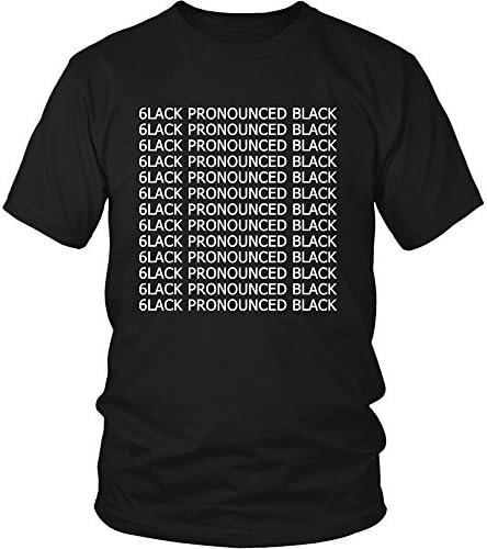 6lack Pronounced Black T-shirt for Men