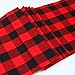 Aneco 2 Pack Checkered Table Runner Cotton Table Runner Trendy Modern Plaid Design Tablerunner Elegant Decor for Indoor Outdoor Events 13 x 72 Inches Red and Black