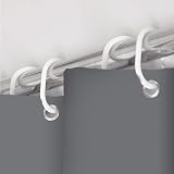 ANSIO Shower Curtain Charcoal Grey 180x180 cm Mould Resistant Water Repellent view 7